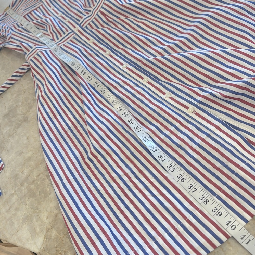 J. Crew NWT Shirt Dress Red White Blue Cotton Stripe Dress 0 - Picture 6 of 8